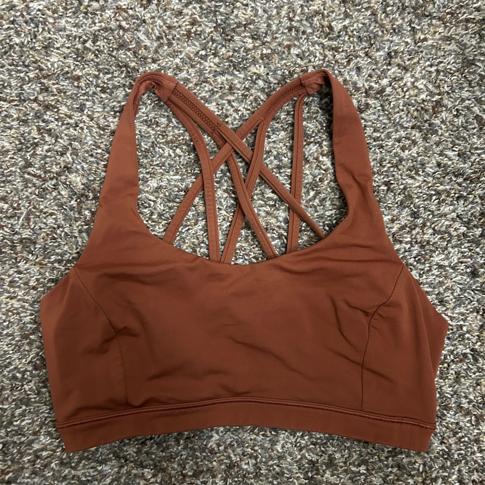 Lululemon Athletica Rust Strappy Sports Bra